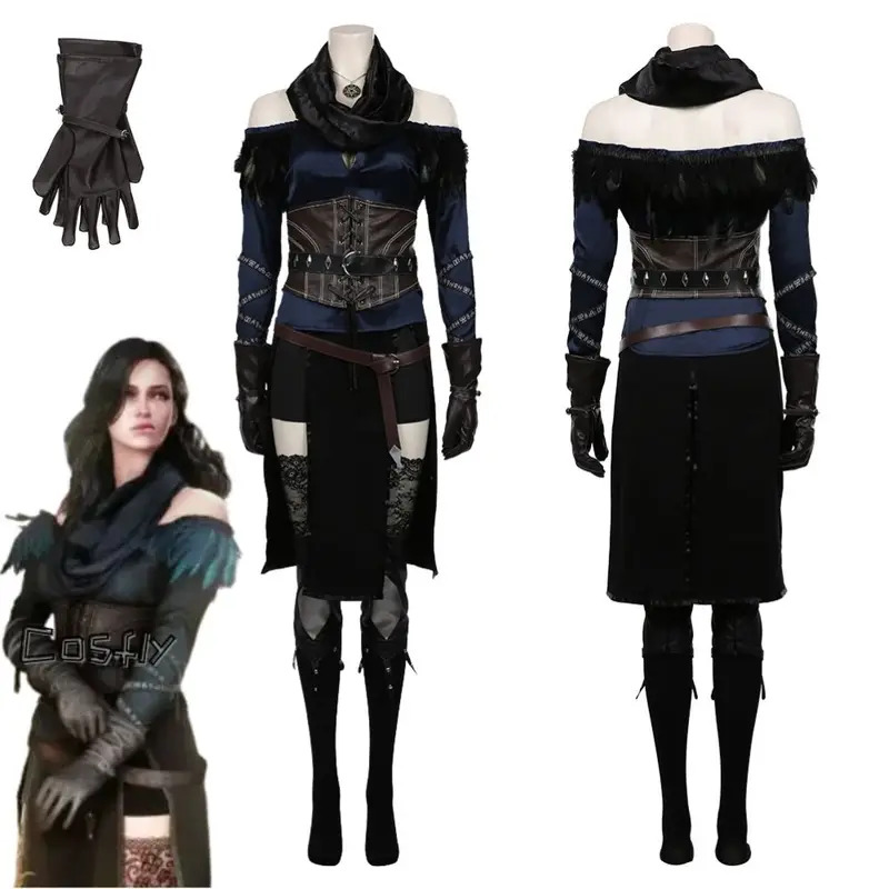 Medieval Renaissance Dress Women - Yennefer Cosplay Fantasia Costume Disguise for