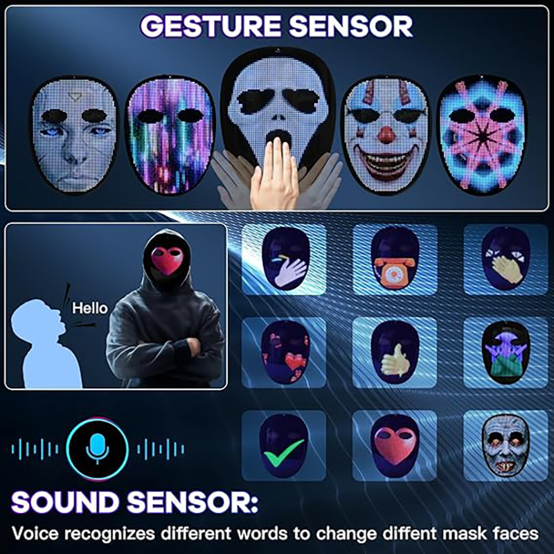 Led Mask with Voice Recognitio - Led Purge Mask Halloween review and price