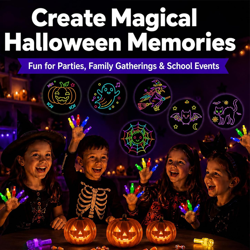 4/40PCS Halloween LED Finger L - Glow In The Dark Party Glasses review and price