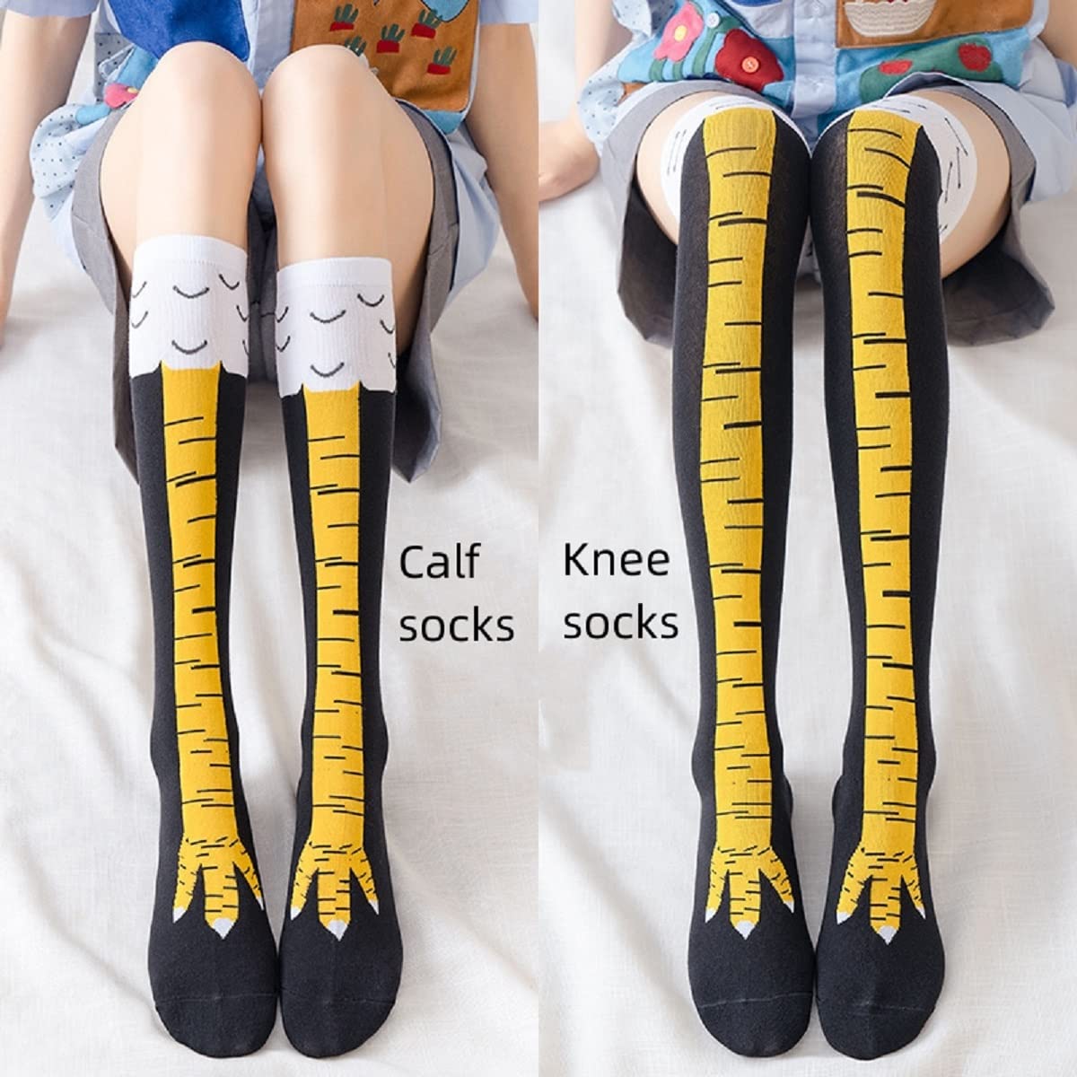 1/2pairs Chicken Feet Print Th - Funny Chicken Leg Socks review and price
