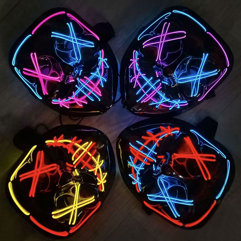 Scary Wireless Luminous LED Pu - Led Purge Mask Halloween review and price