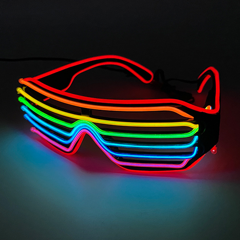 Fluorescent Colorful Glowing G - Glow In The Dark Party Glasses review and price