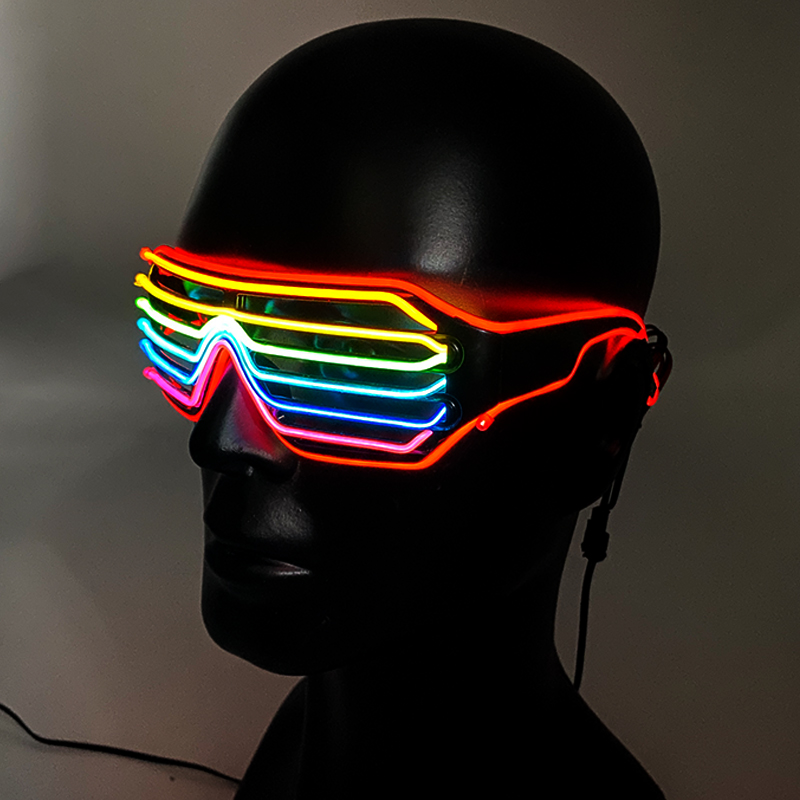 Fluorescent Colorful Glowing G - Glow In The Dark Party Glasses review and price