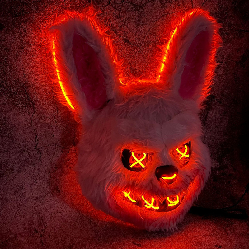 Bunny Mask Masquerade LED Rabb - Led Purge Mask Halloween review and price